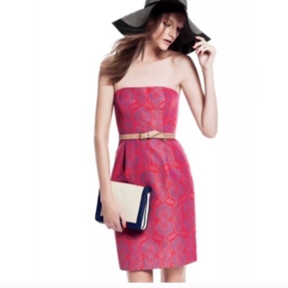 J Crew Paisley Strapless Dress